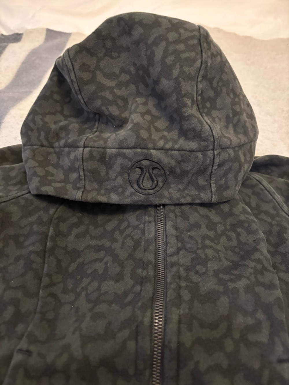 lululemon athletica Dark Gray Camo Full-Zip Hoodie